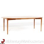 William Watting Style Mid Century Danish Teak Expanding Dining Table with 2 Leaves