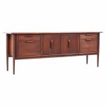 Alma Castilian Mid Century Walnut Credenza