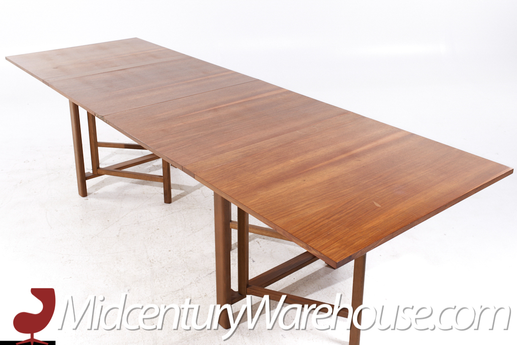 Bruno Mathsson Maria Style Mid Century Swedish Teak Expanding 10 Seater Dining Table