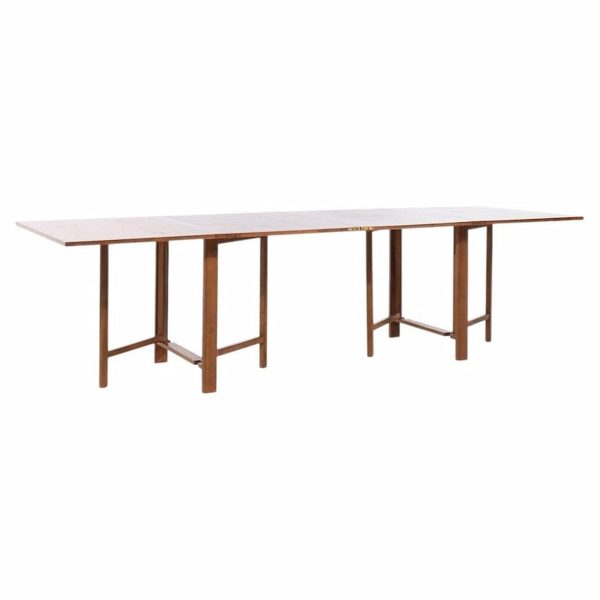 bruno mathsson maria style mid century swedish teak expanding 10 seater dining table