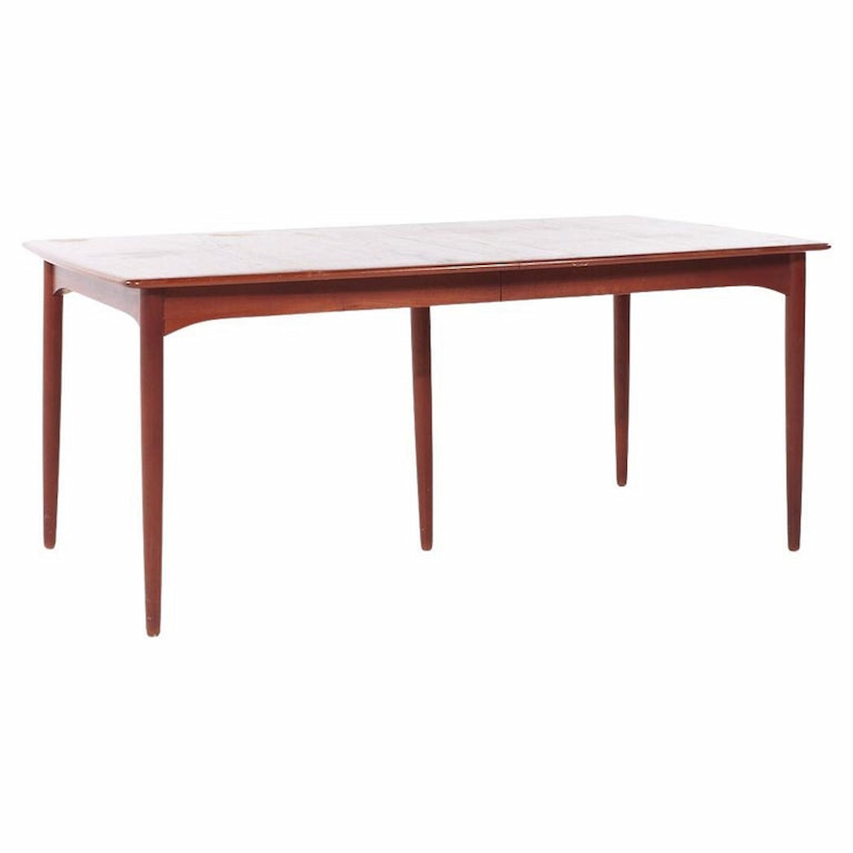 Erik Buck for Povl Dinesen Mid Century Danish Teak Expanding Hidden Leaf Dining Table with 2 Leaves