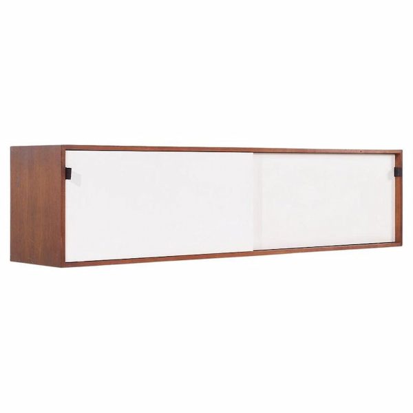 Florence Knoll 123 W-1 Mid Century Walnut Wall Mount Credenza