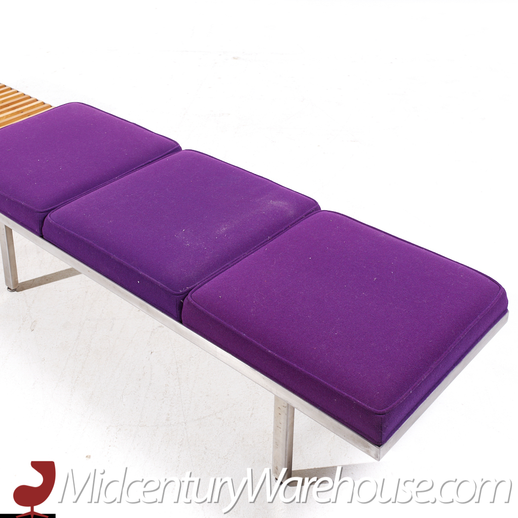 George Nelson for Herman Miller Mid Century Extra Long Contract Bench with Planter Box