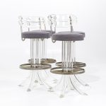 Hill Manufacturing Mid Century Lucite and Chrome Barstools - Set of 4
