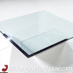 J. Wade Beam for Brueton Mid Century Chrome and Glass Square Coffee Table
