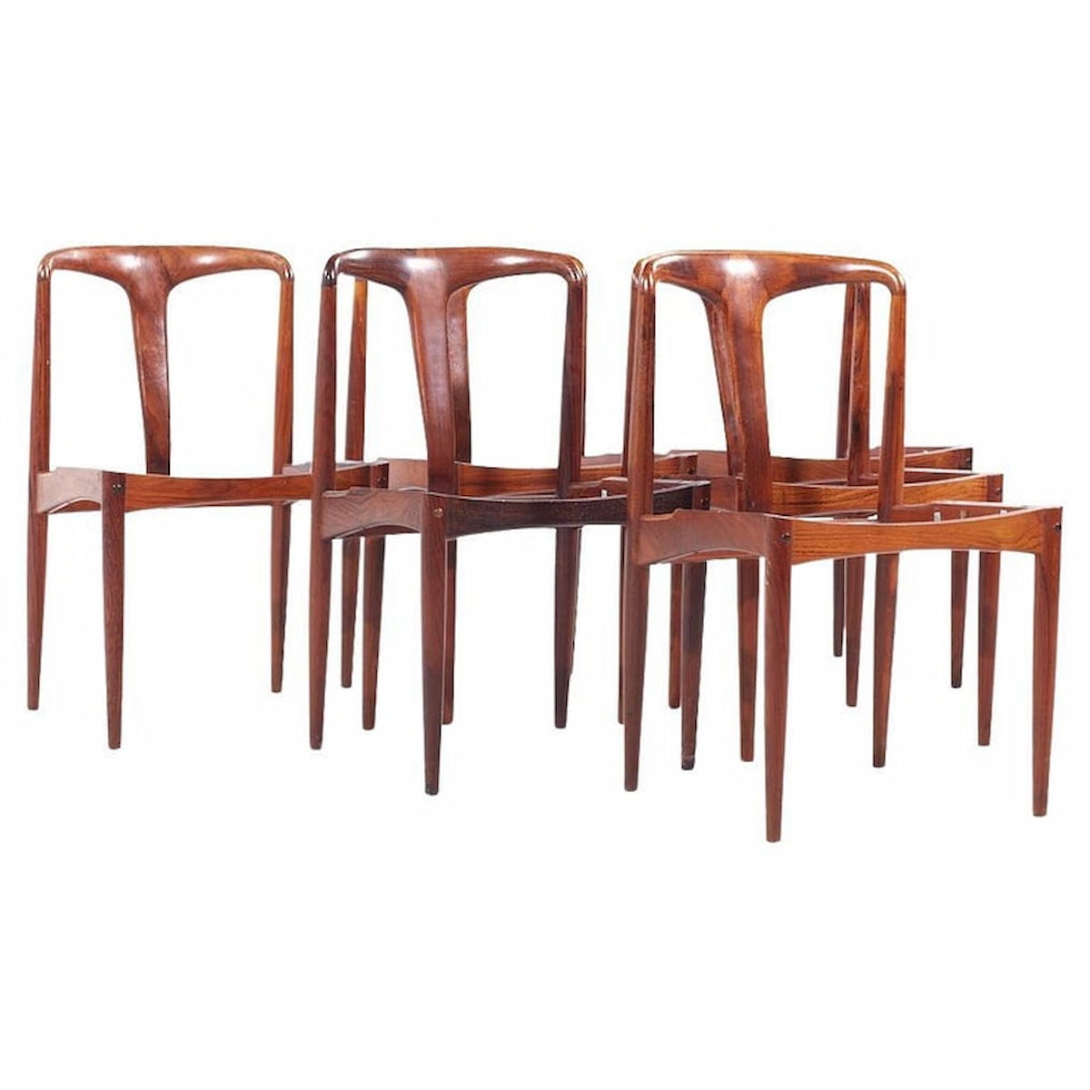 Johannes Andersen Mid Century Rosewood Julian Dining Chairs - Set of 6