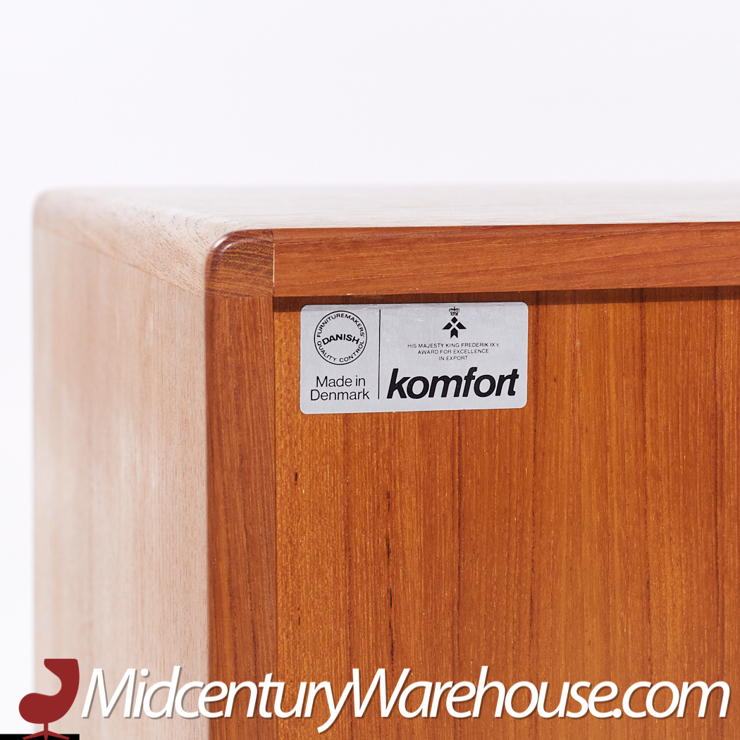 Komfort Mid Century Danish Teak 12 Drawer Lowboy Dresser