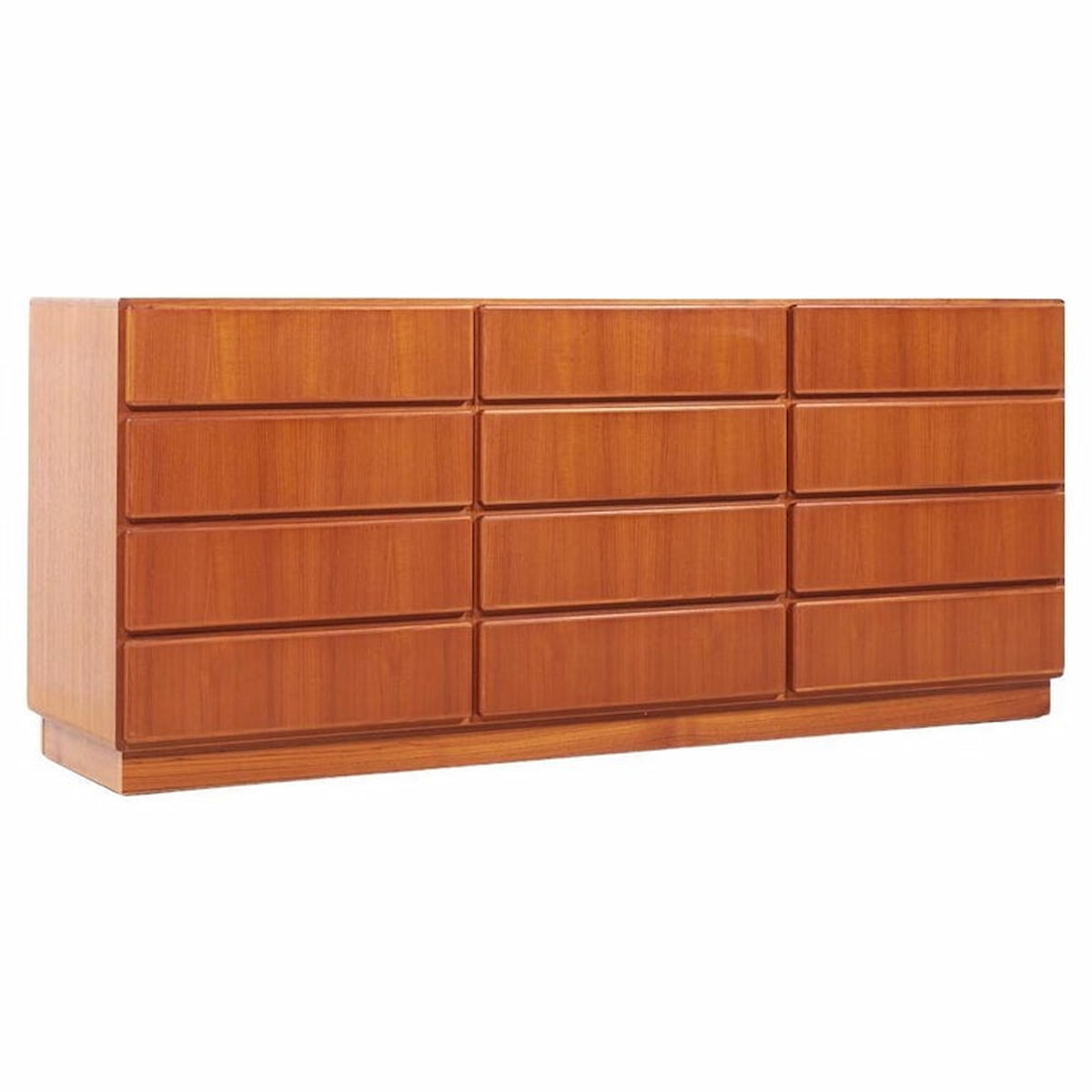 Komfort Mid Century Danish Teak 12 Drawer Lowboy Dresser