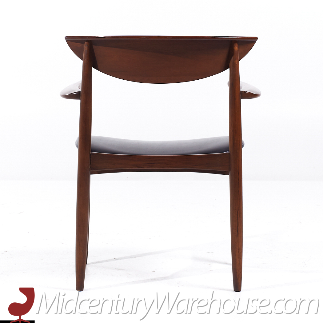 Lane Perception Mid Century Walnut Dining Chairs - Set of 6