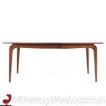 Lane Perception Mid Century Walnut Expanding Dining Table with 3 Leaves
