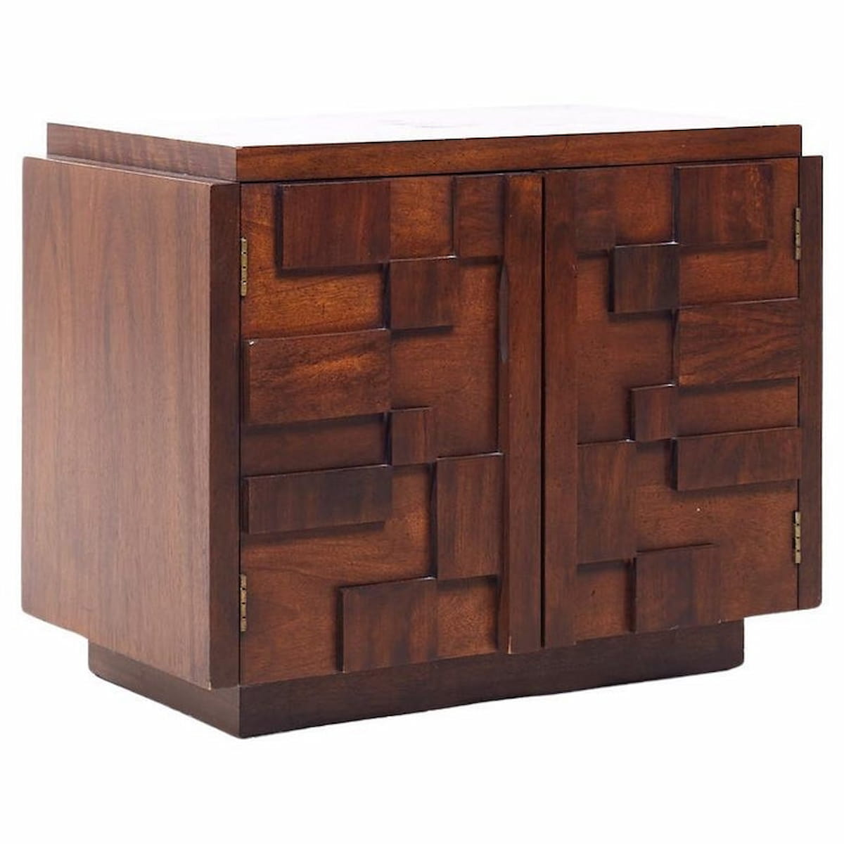 Lane Staccato Mid Century Walnut Commode Nightstand