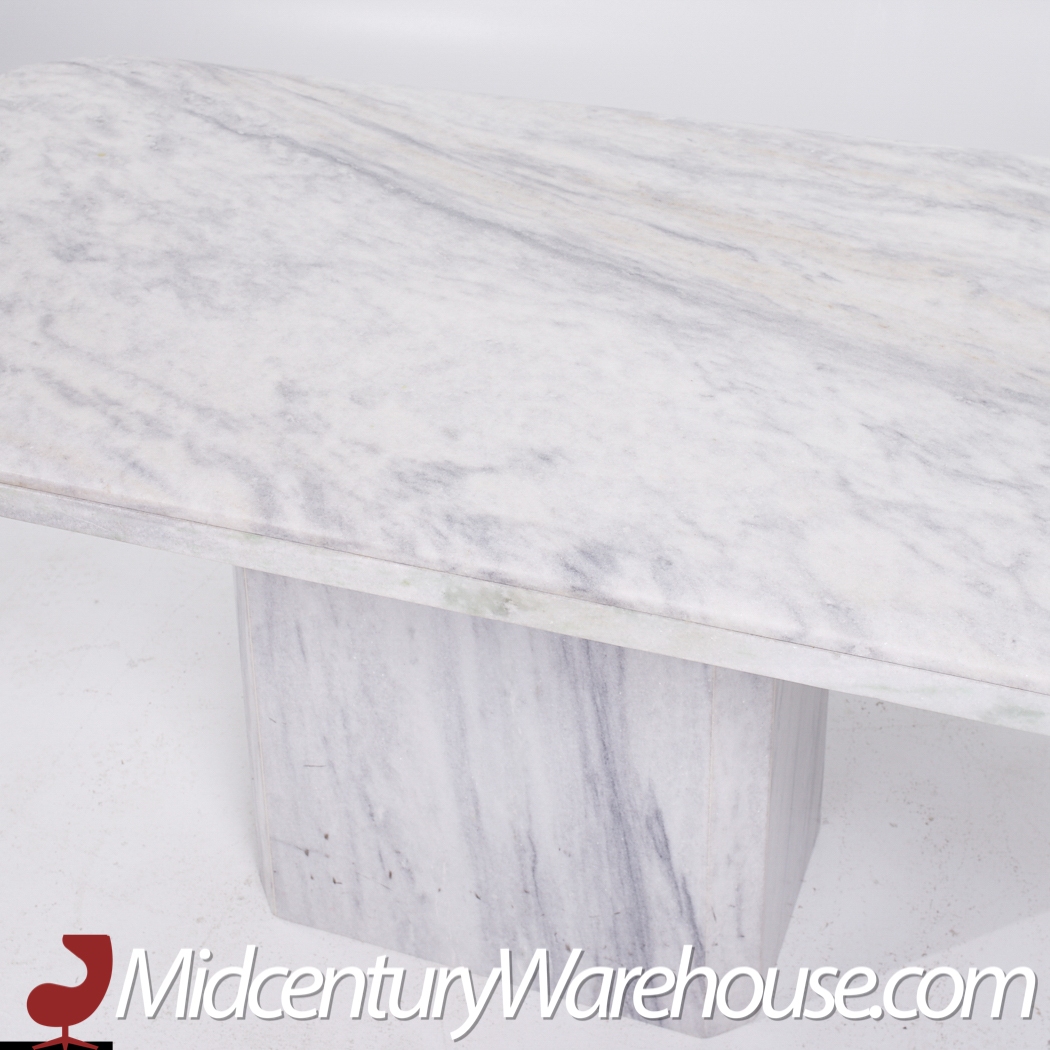Mid Century Italian Carrara Marble Dining Table