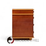 Paul Frankl for Johnson Furniture Mid Century Leather, Birch and Maple Station Wagon Dresser