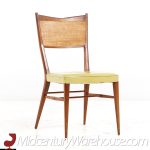 Paul Mccobb for Directional Mid Century Bleached Mahogany and Cane Dining Chairs - Set of 4