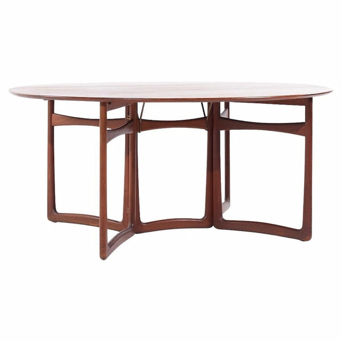 Peter Hvidt and Orla Mølgaard Nielsen for France and Son Mid Century Teak Drop Leaf Dining Table