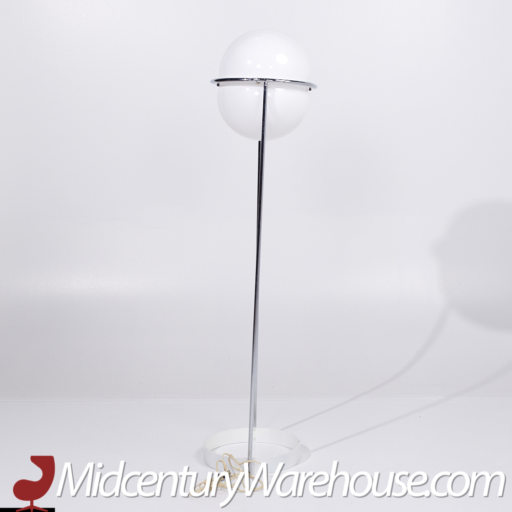 Reggiani Style Mid Century Italian Chrome Floor Lamp