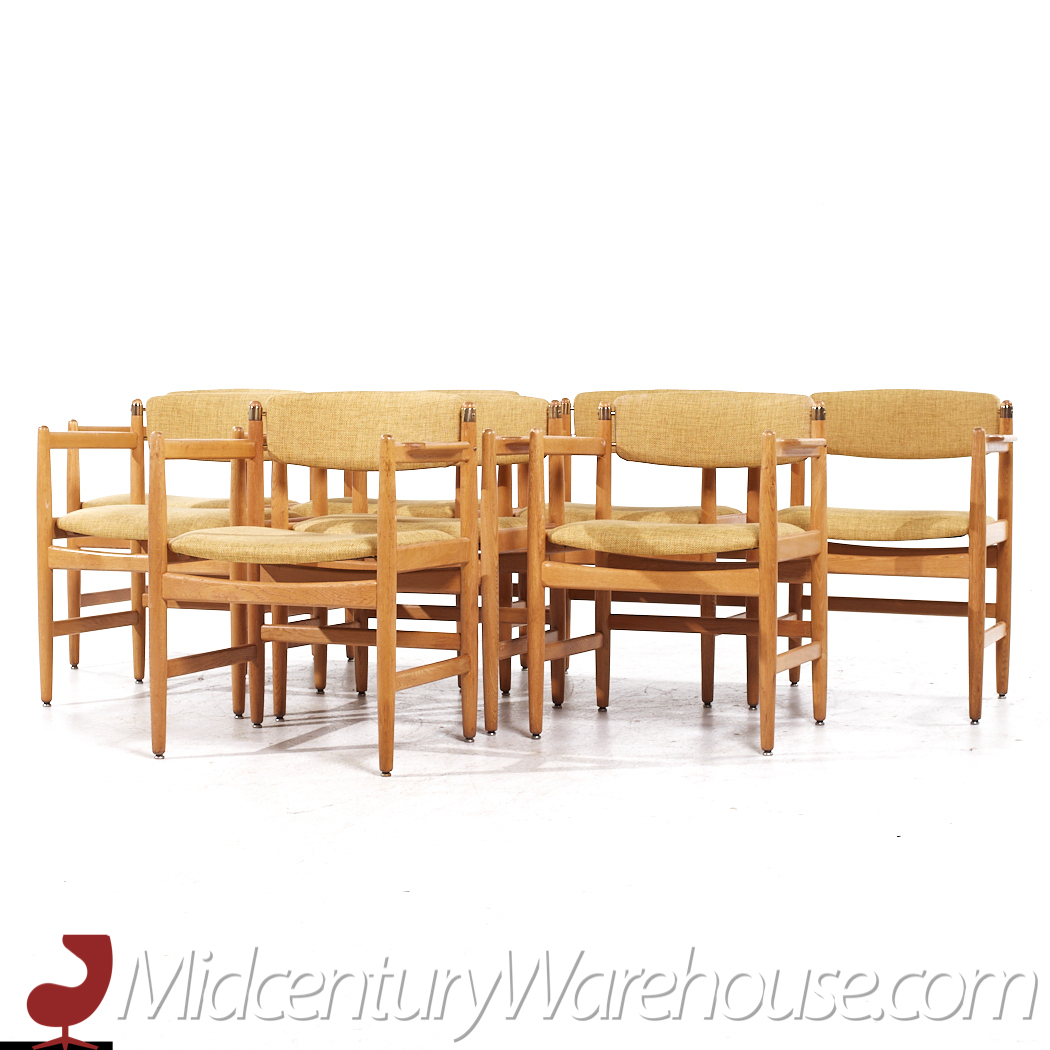Børge Mogensen for Karl Andersson & Söner Mid Century Danish Oak Dining Chairs - Set of 8