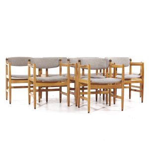 børge mogensen for karl andersson & söner mid century danish oak dining chairs - set of 8