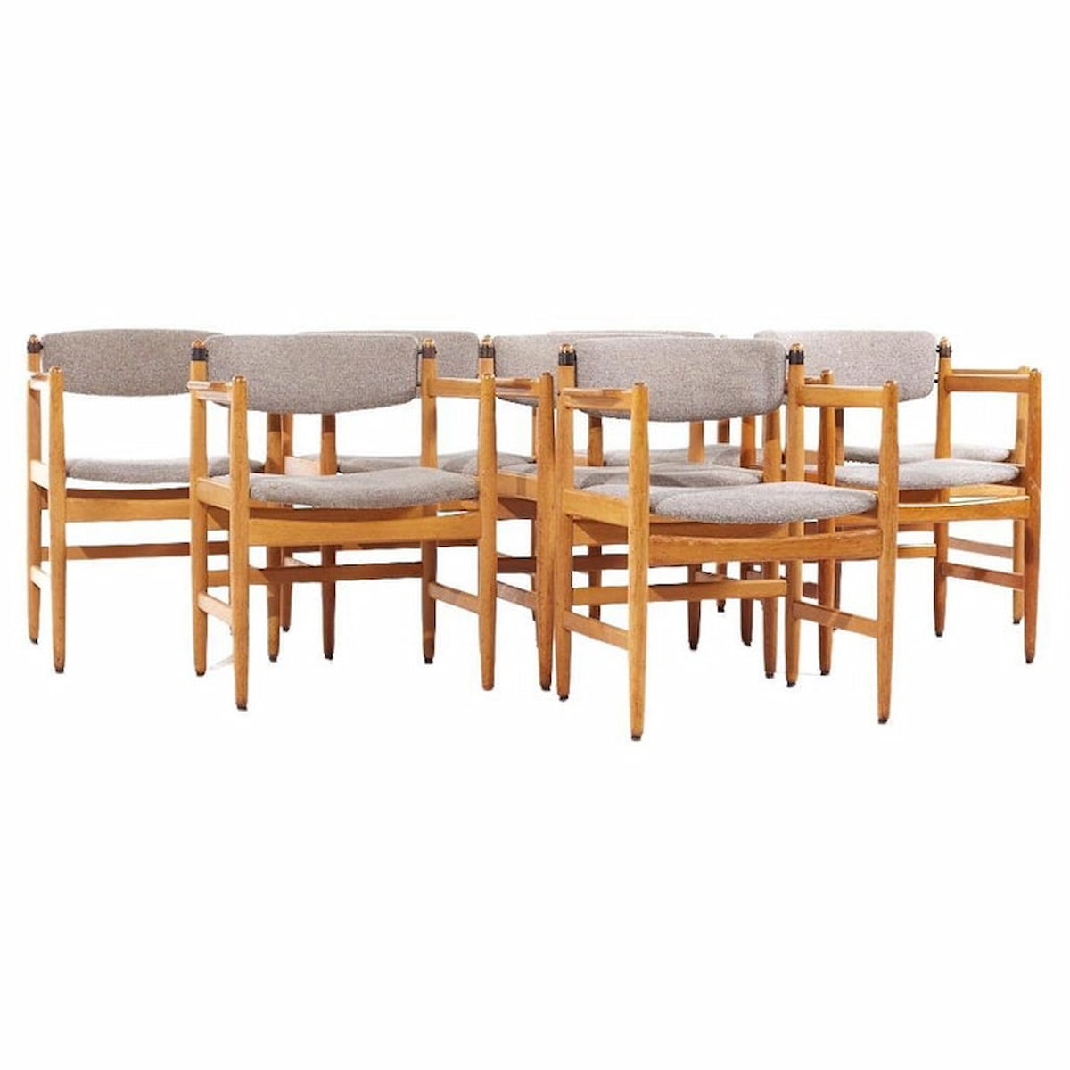 Børge Mogensen for Karl Andersson & Söner Mid Century Danish Oak Dining Chairs - Set of 8