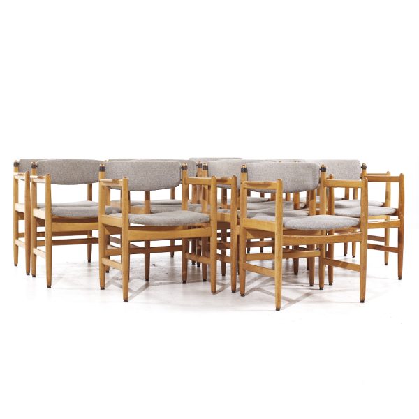 børge mogensen for karl andersson & söner mid century danish oak dining chairs - set of 12
