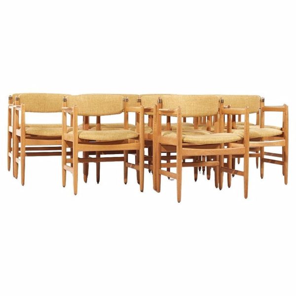 Børge Mogensen for Karl Andersson & Söner Mid Century Danish Oak Dining Chairs - Set of 12
