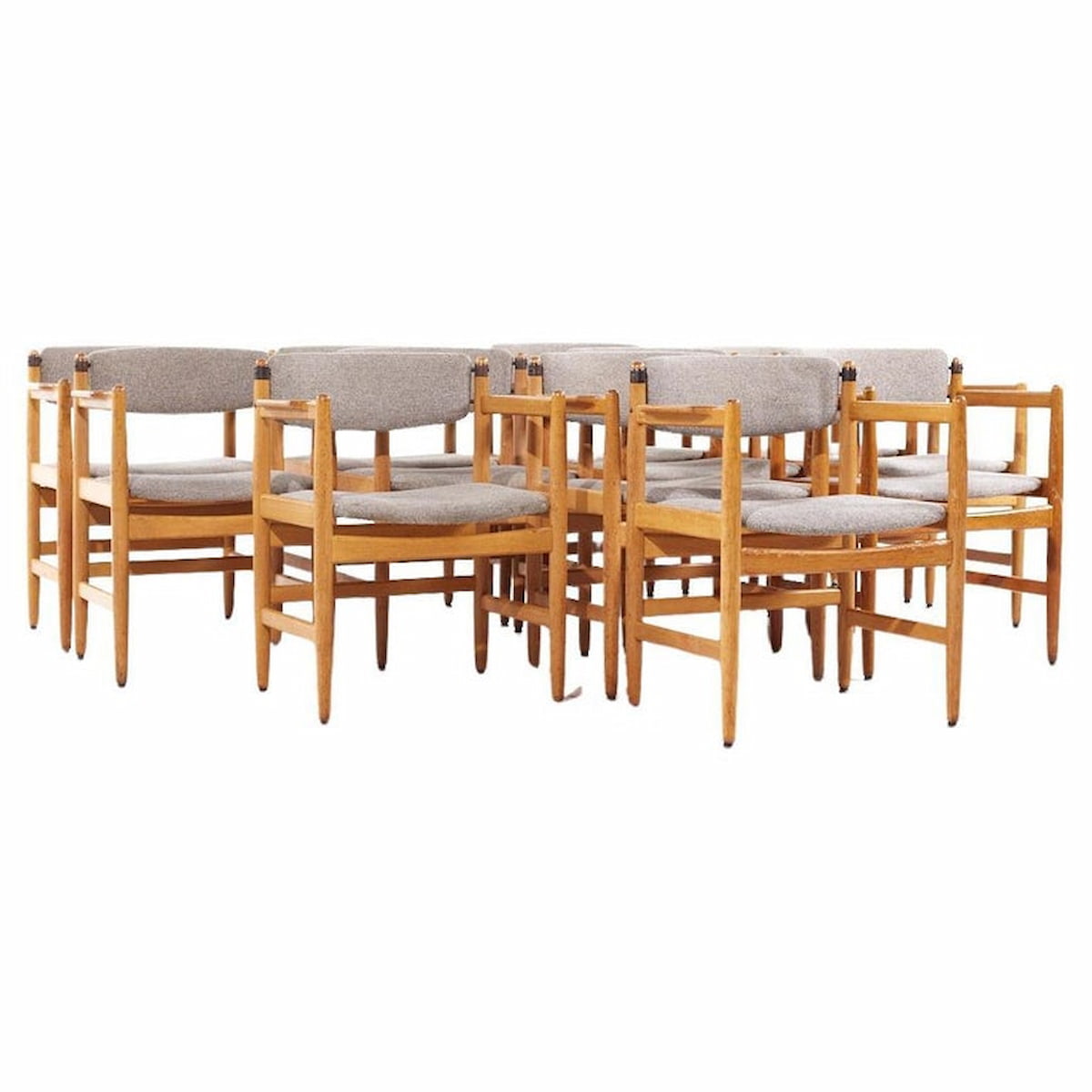 Børge Mogensen for Karl Andersson & Söner Mid Century Danish Oak Dining Chairs - Set of 12