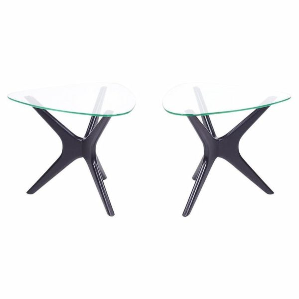 adrian pearsall mid century side tables - pair