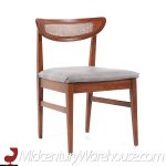 American of Martinsville Mid Century Walnut and Cane Back Dining Chairs - Set of 6