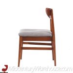 American of Martinsville Mid Century Walnut and Cane Back Dining Chairs - Set of 6