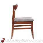 American of Martinsville Mid Century Walnut and Cane Back Dining Chairs - Set of 6