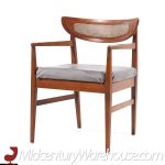 American of Martinsville Mid Century Walnut and Cane Back Dining Chairs - Set of 6