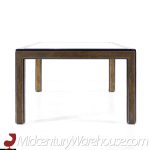 Bernhard Rohne for Mastercraft Mid Century Lacquered Etched Brass Panel Expanding Dining Table