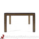 Bernhard Rohne for Mastercraft Mid Century Lacquered Etched Brass Panel Expanding Dining Table