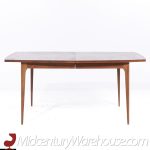 Broyhill Brasilia Mid Century Walnut Expanding Dining Table with 3 Leaves