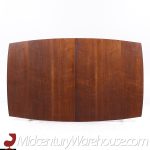 Broyhill Brasilia Mid Century Walnut Expanding Dining Table with 3 Leaves