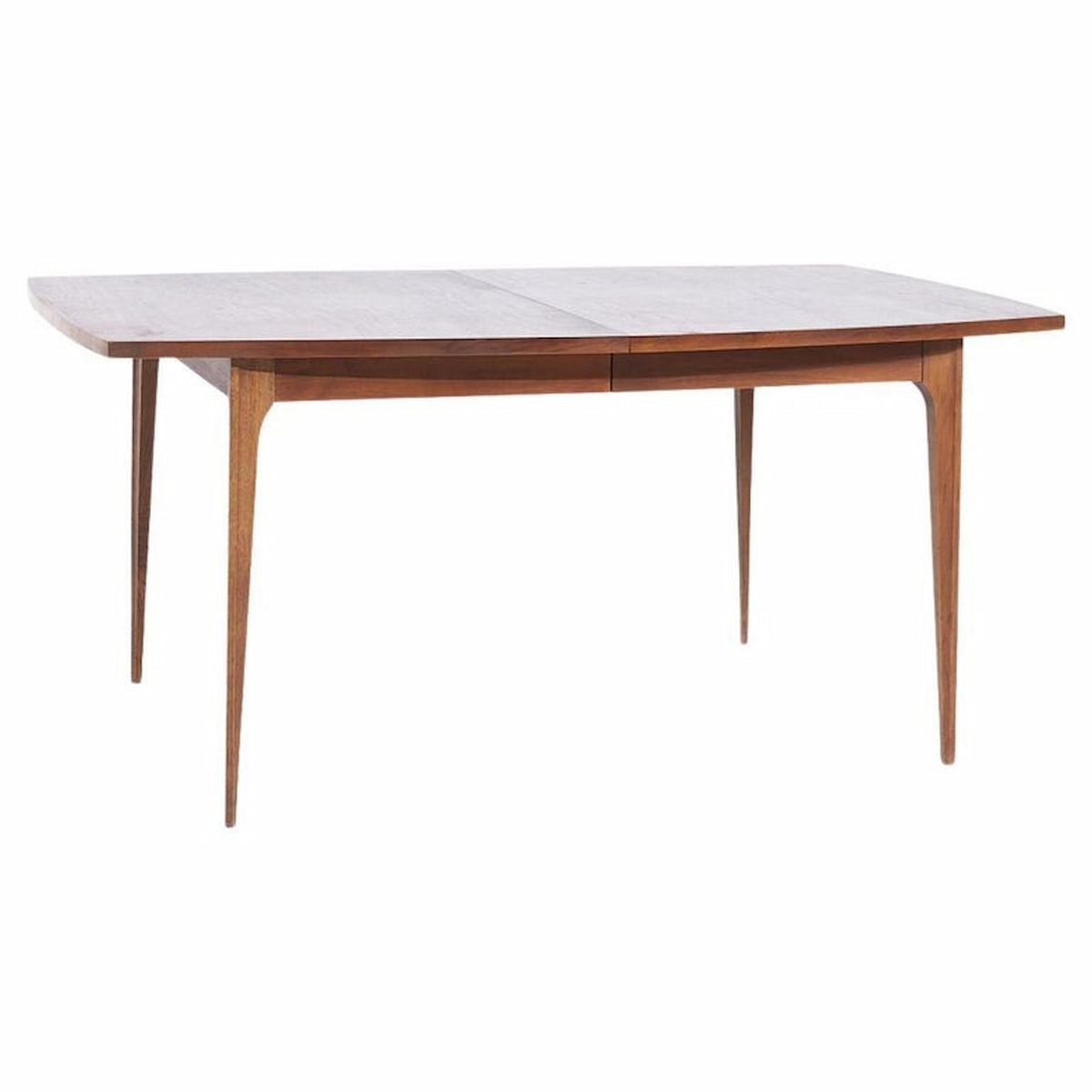 Broyhill Brasilia Mid Century Walnut Expanding Dining Table with 3 Leaves