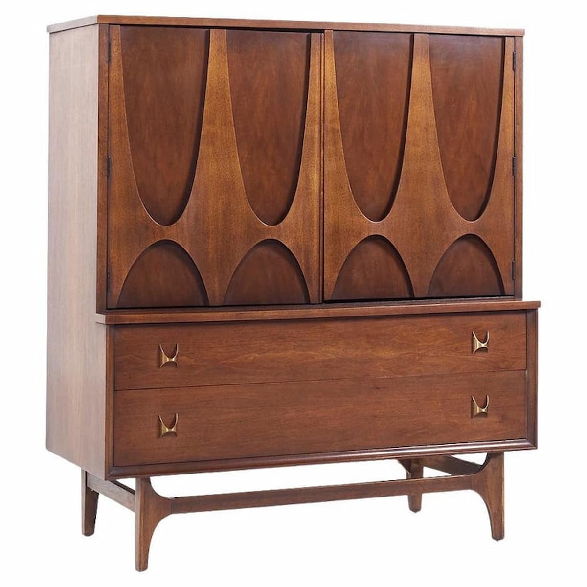 Broyhill Brasilia Mid Century Walnut Gentlemans Chest