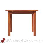 D-scan Mid Century Teak Hidden Butterfly Leaf Expanding Dining Table