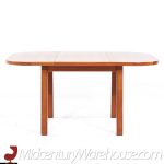 D-scan Mid Century Teak Hidden Butterfly Leaf Expanding Dining Table
