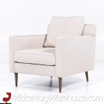 Edward Wormley for Dunbar 4872a Mid Century Brass Leg Lounge Chairs - Pair