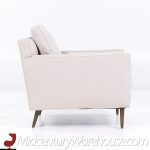 Edward Wormley for Dunbar 4872a Mid Century Brass Leg Lounge Chairs - Pair