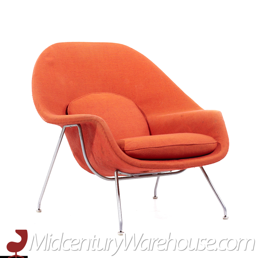 Florence Knoll Mid Century Womb Chair with Ottoman