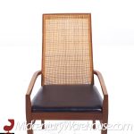 Founders Mid Century Walnut and Cane Dining Chairs - Set of 6