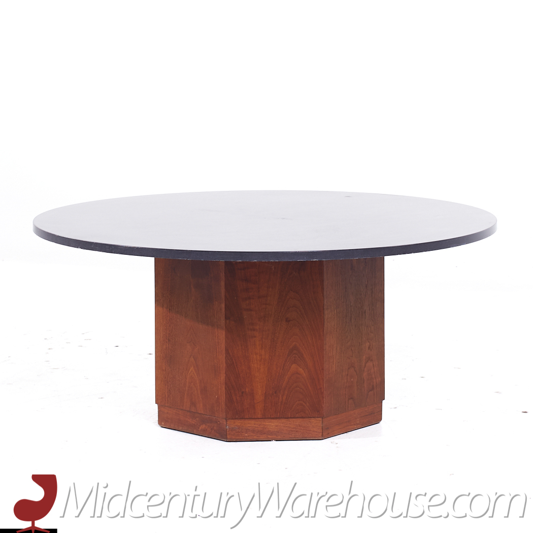 Fred Kemp for Founders Mid Century Soapstone and Walnut Coffee Table