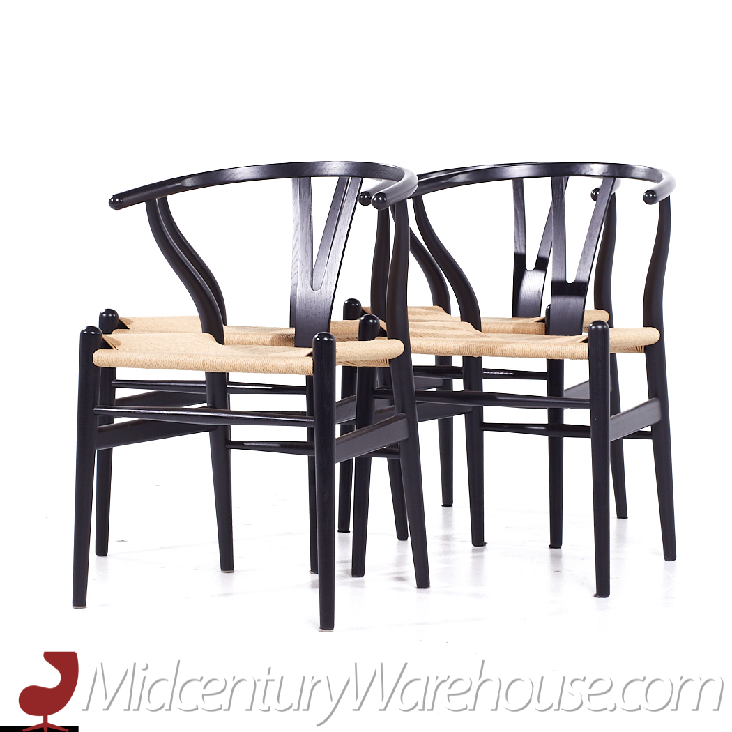 Hans Wegner Mid Century Wishbone Chairs - Set of 4