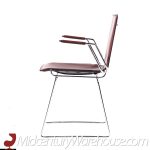 Hiroyuki Toyoda for Icf Mid Century Leather and Chrome Dining Chairs - Set of 12