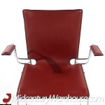 Hiroyuki Toyoda for Icf Mid Century Leather and Chrome Dining Chairs - Set of 4