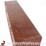 Jack Cartwright for Founders Mid Century Cane and Walnut Credenza Hutch