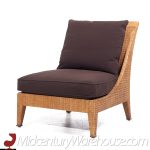 Jacques Garcia for Mcguire Mid Century Woven Raffia Lounge Chairs - Pair