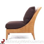 Jacques Garcia for Mcguire Mid Century Woven Raffia Lounge Chairs - Pair